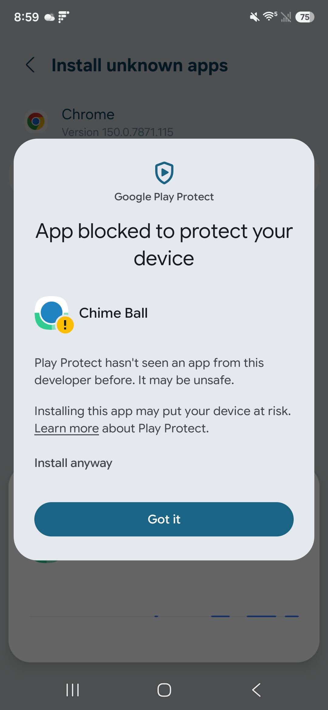 Step 4: Google Play Protect verification
